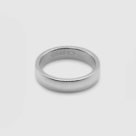 Apvalios formos žiedas (sidabrinis) 5 mm